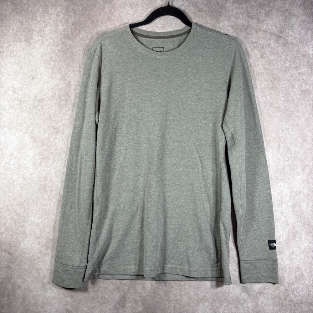 The North Face Long Sleeve Shirt Men M Gray A3MG5 Crew Neck Activewear Casual
